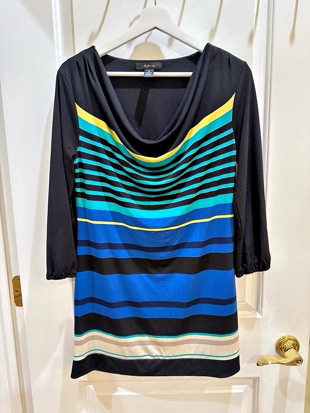 Style&co. Women's Striped Cowl Neck Tunic